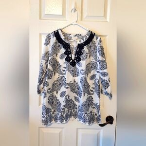 Liz Clairbourne Navy Blouse